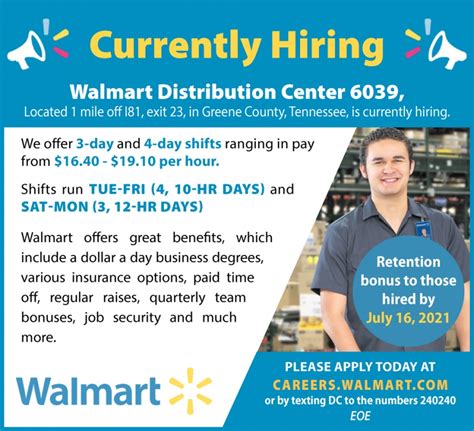 Store Remodel Team Associate (Store #5264) Walmart. 260,480 reviews. 13140 South Tamiami Trail, Osprey, FL 34229. $15 - $23 an hour - Temporary, Part-time, Full-time. Responded to 75% or more applications in the past 30 days, typically within 1 day.